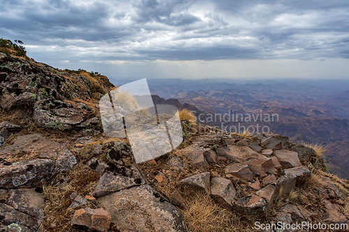 Image of Semien or Simien Mountains National Park, Ethiopia wilderness landscape