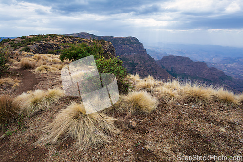 Image of Semien or Simien Mountains National Park, Ethiopia wilderness landscape