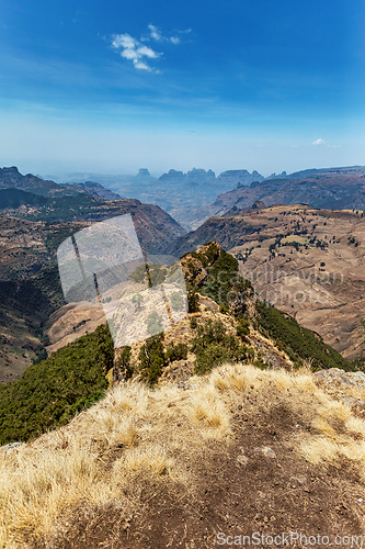 Image of Semien or Simien Mountains National Park, Ethiopia wilderness landscape