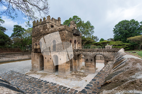 Image of UNESCO Fasilides Bath, Gondar Ethiopia, Africa culture architecture