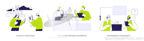 Image of Environmental engineer abstract concept vector illustrations.