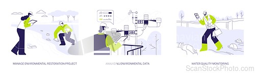 Image of Ecology control abstract concept vector illustrations.