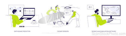 Image of Seismologist abstract concept vector illustrations.