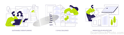 Image of Modern urban architecture abstract concept vector illustrations.
