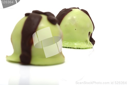Image of closeup green sweets