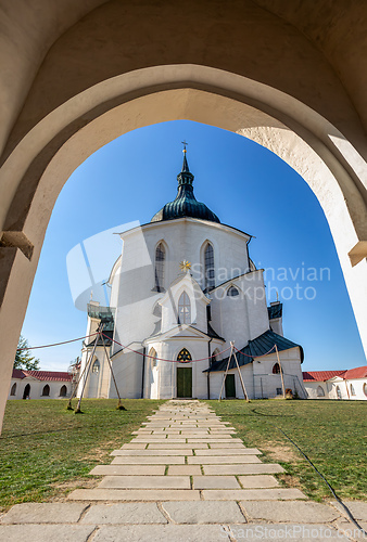 Image of Pilgrimage church of Saint John of Nepomuk on Zelena Hora. Zdar nad Sazavou, Czech Republic