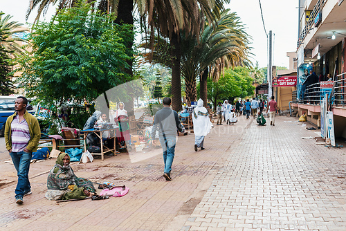 Image of Begging people on the street during Easter holiday, Bahir Dar, Etiopia