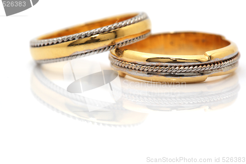 Image of closeup gold rings
