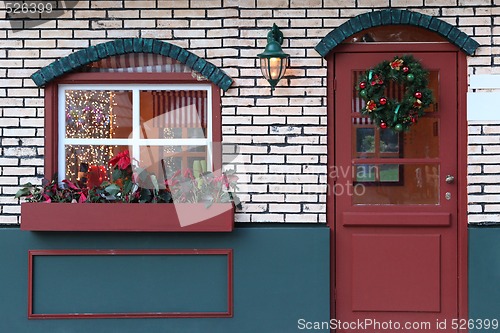 Image of xmas window and door