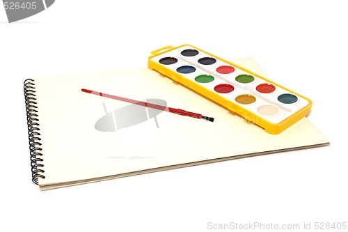 Image of isolated painting tools