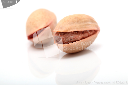 Image of two pistachios