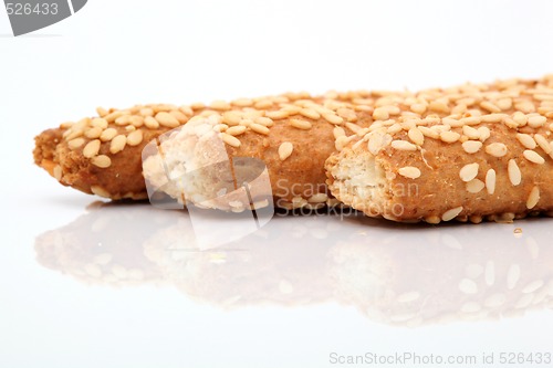 Image of sesame bagel detail