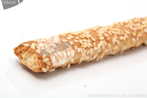 Image of one sesame bagel 