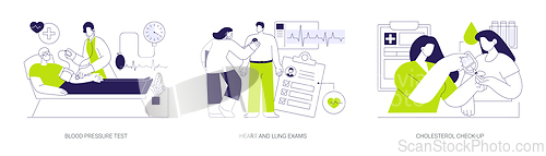 Image of Medical check-up abstract concept vector illustrations.