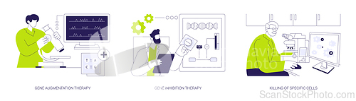Image of Gene therapy abstract concept vector illustrations.