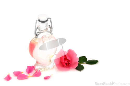 Image of Rosewater for Healthy Skincare with Rose Flower 