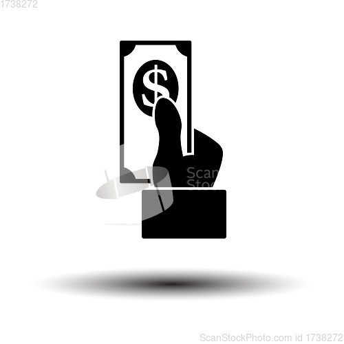 Image of Hand Hold Dollar Banknote Icon