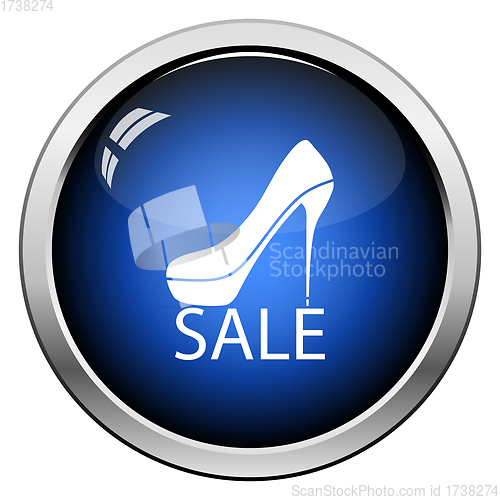 Image of High Heel Shoe On Sale Sign Icon