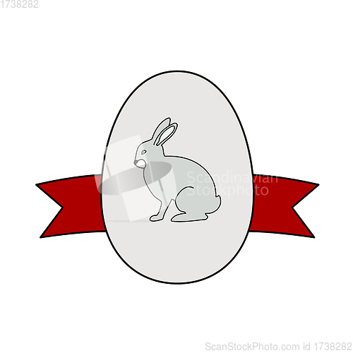 Image of Easter Egg With Ribbon Icon