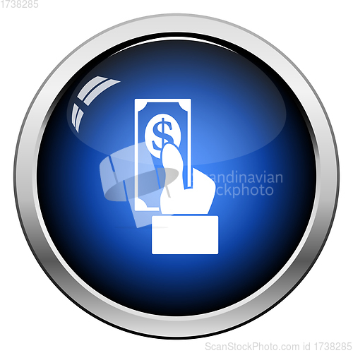 Image of Hand Hold Dollar Banknote Icon