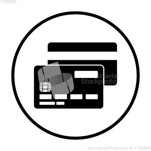 Image of Front And Back Side Of Credit Card Icon