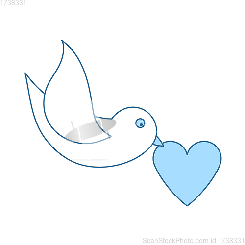 Image of Dove With Heart Icon