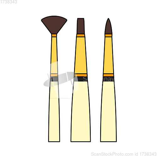 Image of Paint Brushes Set Icon