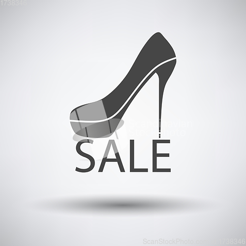 Image of High Heel Shoe On Sale Sign Icon