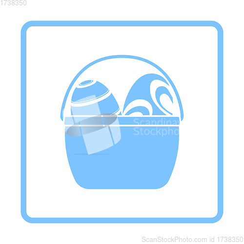 Image of Easter Basket With Eggs Icon
