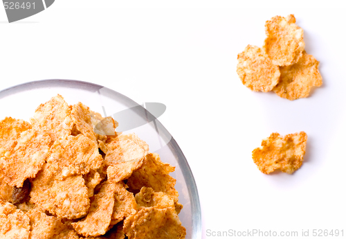 Image of cornflakes in glass bow