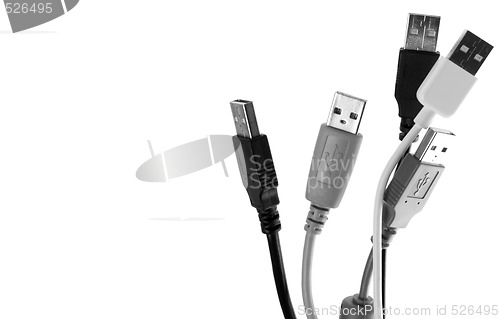 Image of usb cable on white