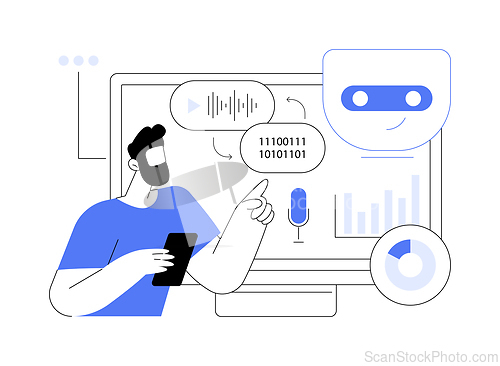 Image of Text Data Analysis with NLP abstract concept vector illustration.