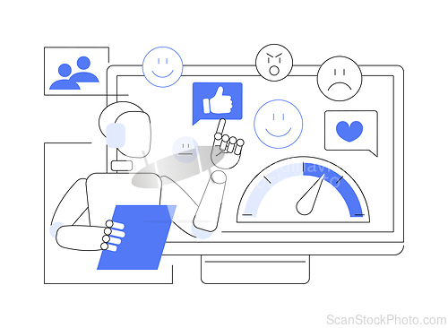 Image of AI-Powered Sentiment Analysis abstract concept vector illustration.