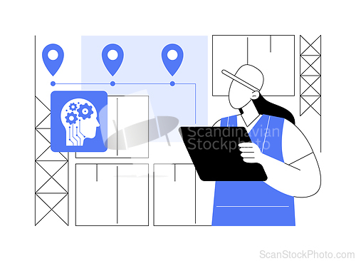 Image of AI-Driven Inventory Automation abstract concept vector illustration.