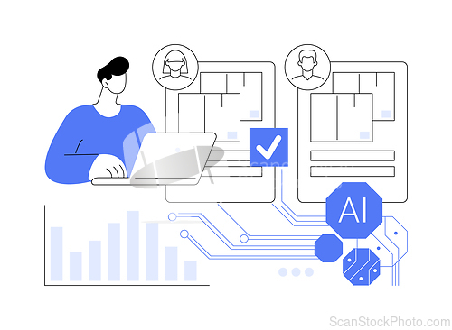 Image of AI-Analyzed Supplier Performance abstract concept vector illustration.