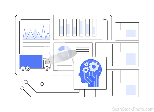 Image of Predictive Inventory Analytics with AI abstract concept vector illustration.