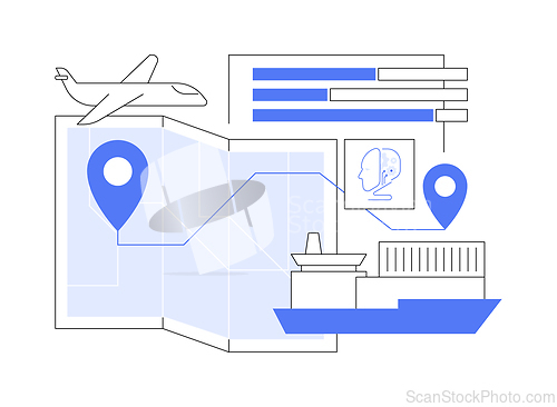 Image of AI-Enhanced Transportation Management abstract concept vector illustration.