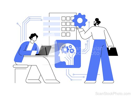 Image of AI-Powered Employee Engagement Analysis abstract concept vector illustration.