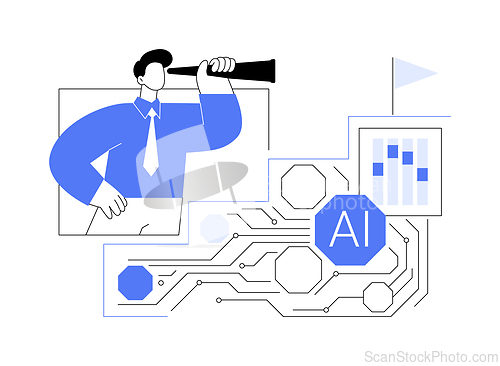 Image of AI-Enhanced Performance Evaluation abstract concept vector illustration.