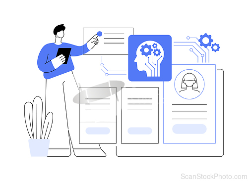Image of AI-Predictive Employee Retention abstract concept vector illustration.