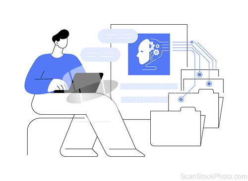 Image of AI-Powered Onboarding Process abstract concept vector illustration.