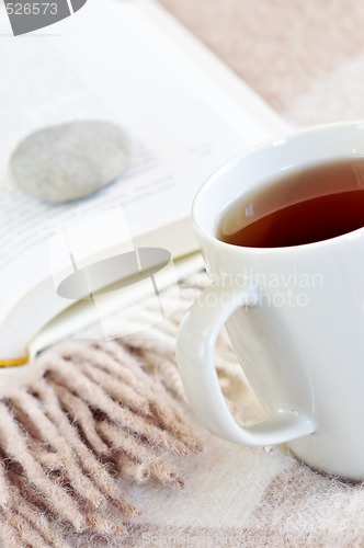 Image of Relaxing reading with tea