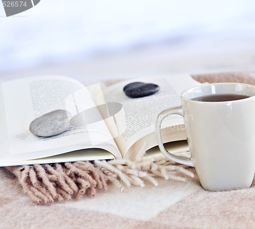 Image of Relaxing reading with tea