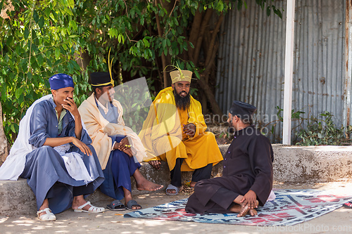Image of Orthodox monk lake Tana, Bahir Dar Ethiopia