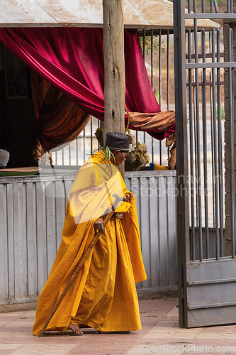 Image of Orthodox priest in Axum. Aksum, Ethiopia