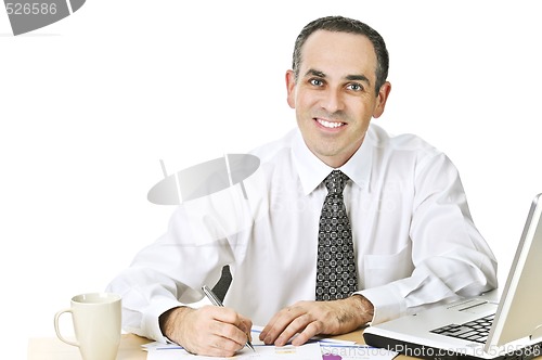 Image of Office worker studying reports