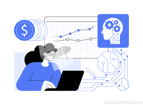 Image of AI-Enhanced Financial Forecasting abstract concept vector illustration.