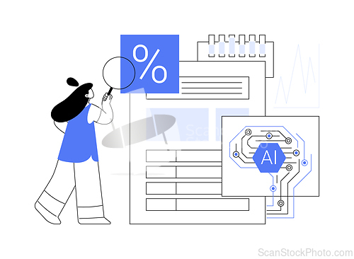 Image of AI-Driven Credit Risk Assessment abstract concept vector illustration.