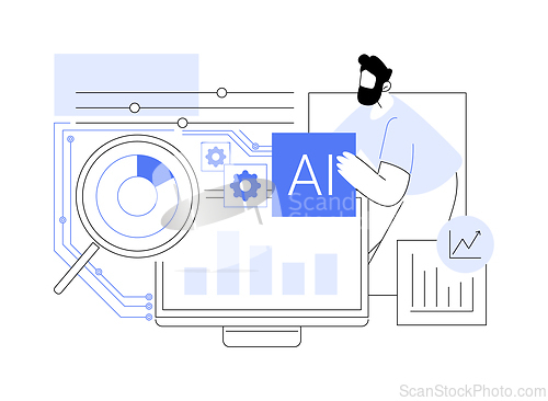 Image of AI-Analyzed Market Research abstract concept vector illustration.