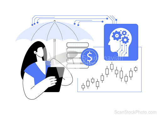 Image of AI-Powered Risk Management Strategies abstract concept vector illustration.